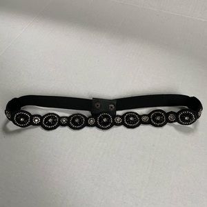 Black Sparkly Elastic Belt